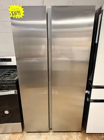 Open Box Gray Samsung Refrigerator