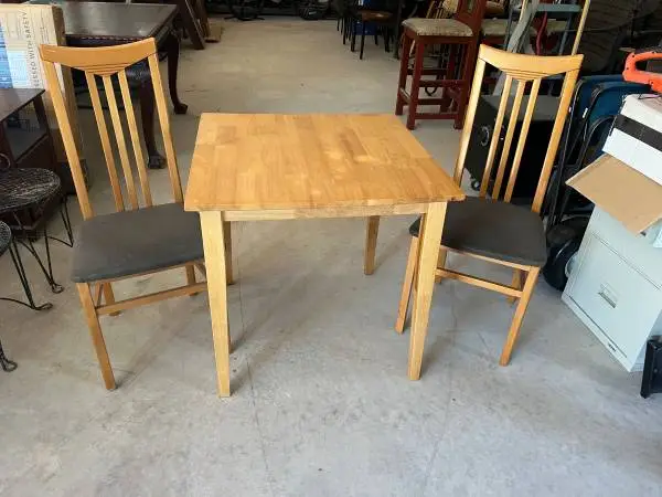 Solid Wood Dining Table w/2 Chairs