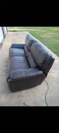 2 SOFAS..POWER RECLINING SOFAS REAL LEATHER $400 EACH