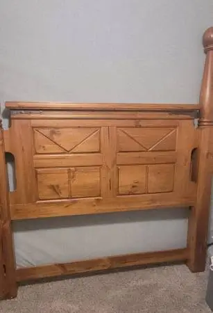 Full size solid wood head and footboard