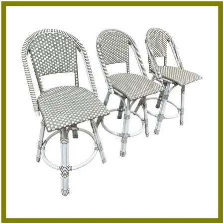 Serena & Lily Riviera Swivel Counter Stools, Set Of Three