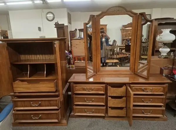 Mid Century Bedroom Set Walnut Bedroom Set