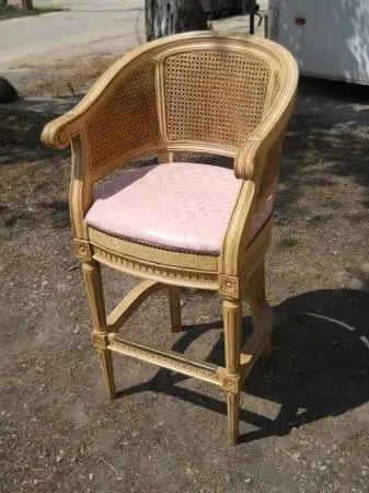 Old Hickory Tannery Tall Heavy Cane Swivel Chair