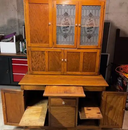 Antique Oak Cupboard (Hoosier Cabinet)
