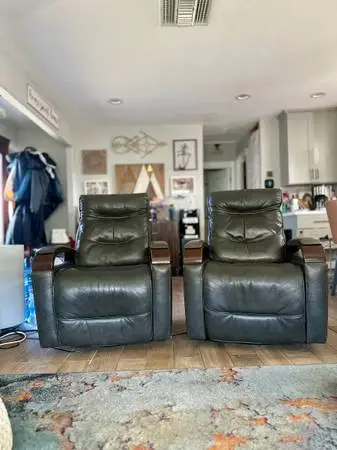 2 Genuine Leather Recliners