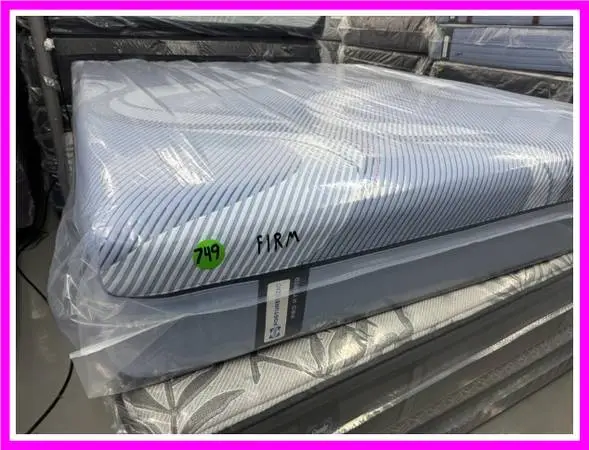 King Size Sealy Posturepedic Pro Hybrid Mattress & Boxes Bed Set
