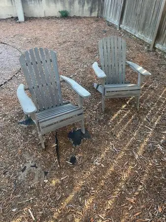 Adirondack chairs both $175 they fold up