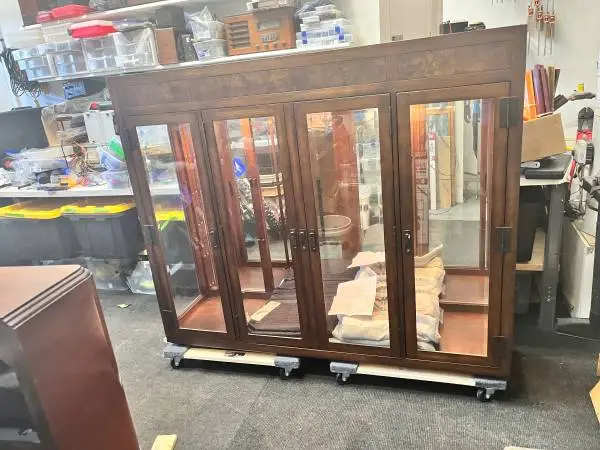 Very large china hutch display cabinet