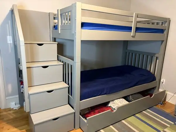 Twin Bunk Bed with trundle and storage