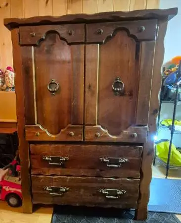Vintage Rustic Solid pine armoire