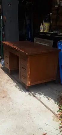 Walnut executive desk