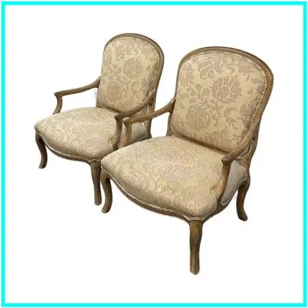 William Switzer Floral Damask Bergères, Pair. Estimated Price: $7,500