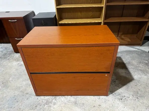OFFICE FILE CABINET 2 DRAWERS LATERAL WOODEN FILE