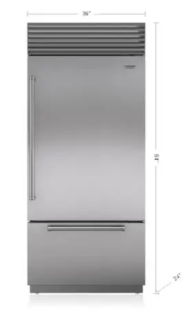 *Open Box* Sub-Zero 36” Built-in Stainless Steel Fridge – Internal Water