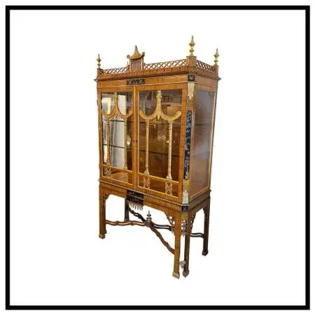 Burton Ching George Iii Style Vitrine Cabinet. Estimated Price: $14,20
