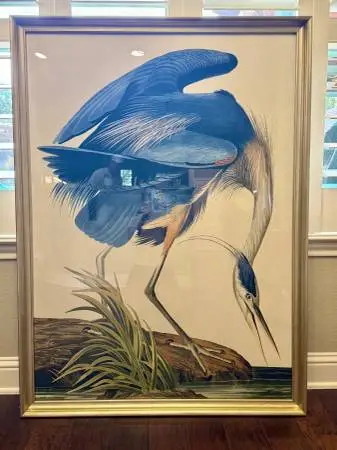 Estate Moving Sale - Framed Art - Grand Blue Heron