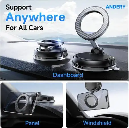 Car Phone Holder for Magsafe [78+LBS Strongest Suction & 2400gf Magnet