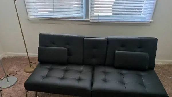 Black futon bed