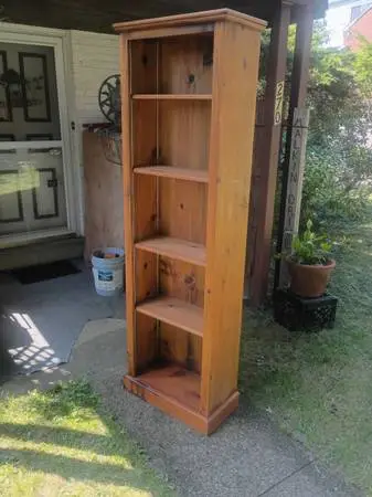 Solid pine bookcase / wall unit