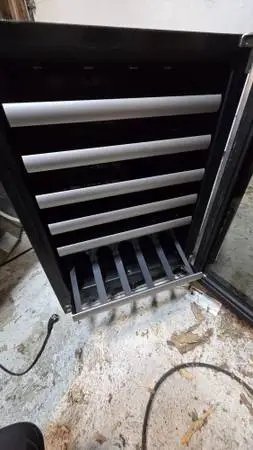 Under counter wine fridge