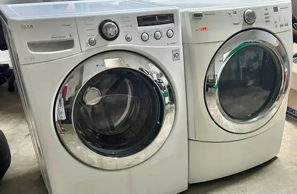 LG White Front Load Washer and Electric Dryer Set