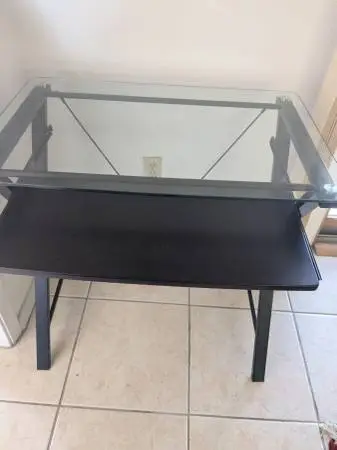 Glass desk