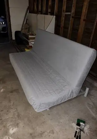 IKEA BEDDINGE LÖVÅS Sofa Bed (Gray) + 3 Free Throw Pillows — $70