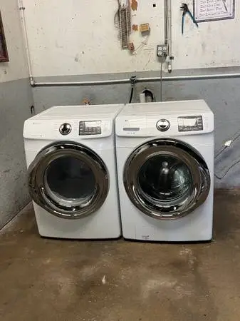 SAMSUNG STEAM FRONT LOAD WASHER/ELECTRIC DRYER