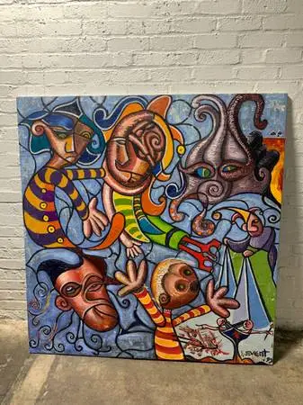 Original Acrylic Painting 54 X 56 in Levent Isik