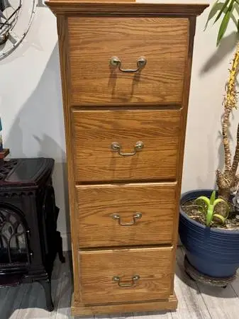 WOOD FILE CABINET