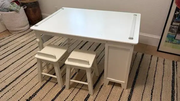 Kids Table and Chair Set with Storage – Toddler Activity Desk
