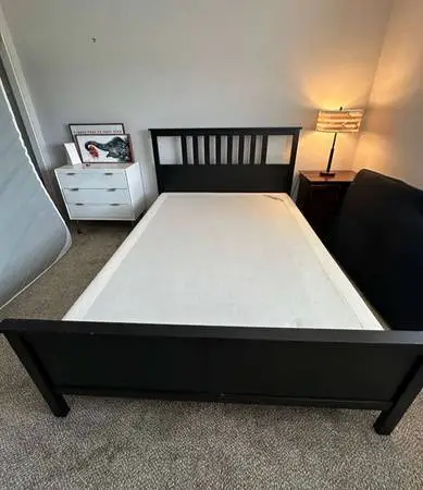 Ikea Hemnes Queen Bed w/ Ikea Boxspring free local Delivery