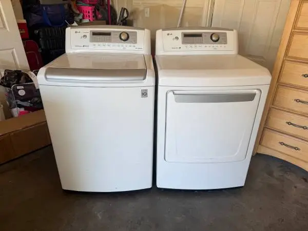 LG top load washer & electric dryer for sale.