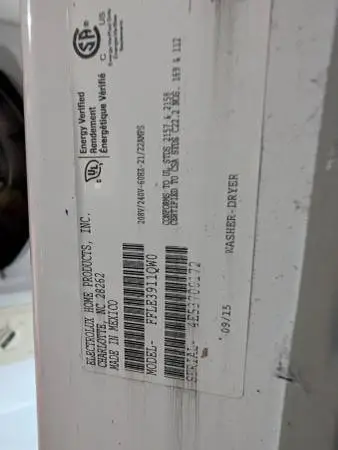 Frigidaire stacking washer dryer electric