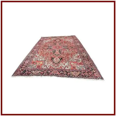 9ft 4in × 12ft 4in Iranian Hariz Area Rug With Jewel Tones. Estimated