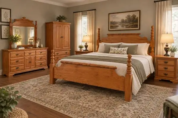 🛏️ BEAUTIFUL WOODEN KING-SIZE BEDROOM SET 🛏️