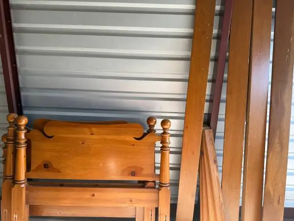2 vintage solid wood twin bed frames headboard & footboard