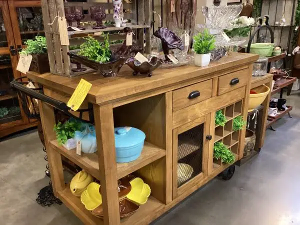 kitchen island - solid wood bar - solves your kitchen storage problem!