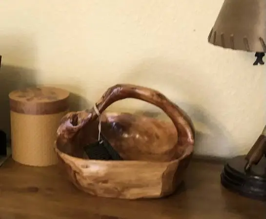 Hand Carved Burl Wood Bowl