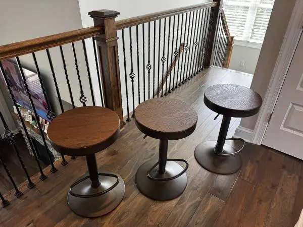 3 Dark Brown Bar Stools – $60 for All