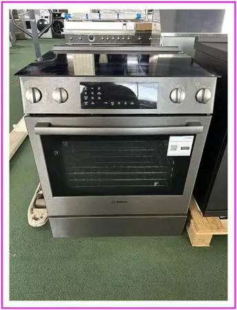 Bosch 800 Series 30″ Black Stainless Steel Slide In Electric Range