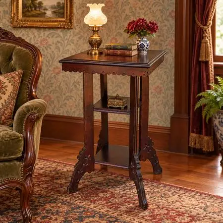 Antique Victorian Eastlake Tiered Parlor / Side Table – Late 1800s