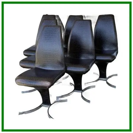 Cattelan Italia Betty Embossed Crocodile Dining Room Chairs, Set Of Si