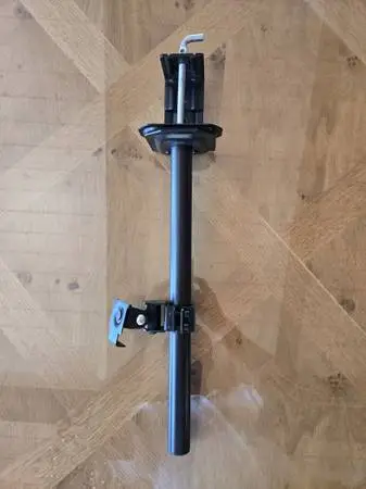 Black Single Monitor Desk Mount Pole with Clamp