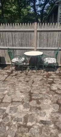 Vintage bistro wrought iron set