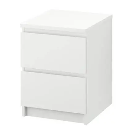 2 MALM Ikea White Side tables Night Stands