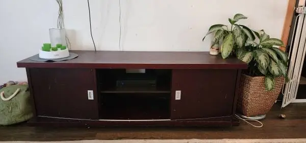 Large TV Stand, Bakers Rack, Double Trash/Laundry bin & More $OBO