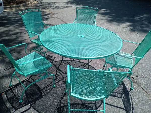 Wrought iron patio set