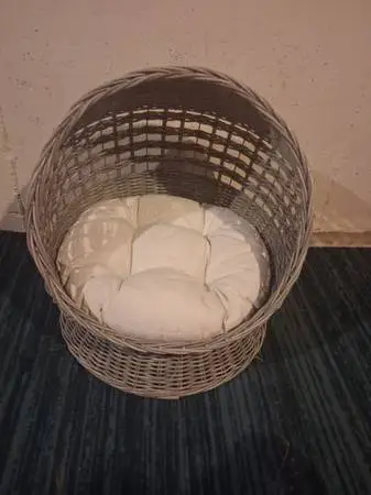 Wicker bed for cat/small dog