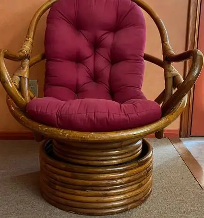 CHAIR - Bali Rattan Swivel Rocker